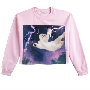 Taylor Swift pink cropped sweatshirt